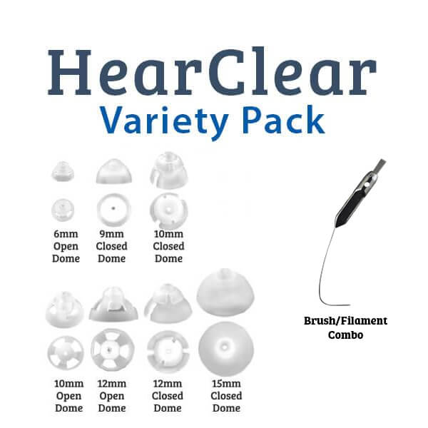 Hear Clear Dome Variety Pack (Pkg of 6, 9c, 10c, 12o, 12c)