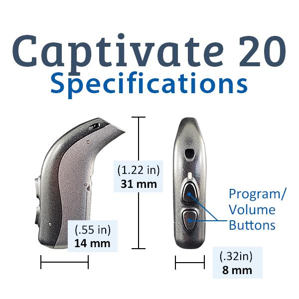 Sonic Innovations Captivate 20 Hearing Aid Specifications