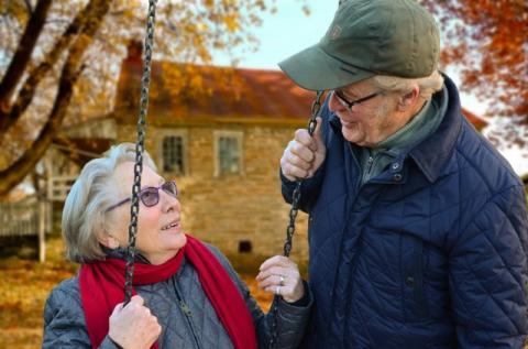 Elderly Couple Considering Upgrading Their Hearing Aids