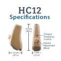 Refurbished HearClear HC12 Digital Hearing Aid Specifications