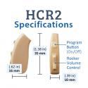 HCR2 Digital Hearing Aid Specifications